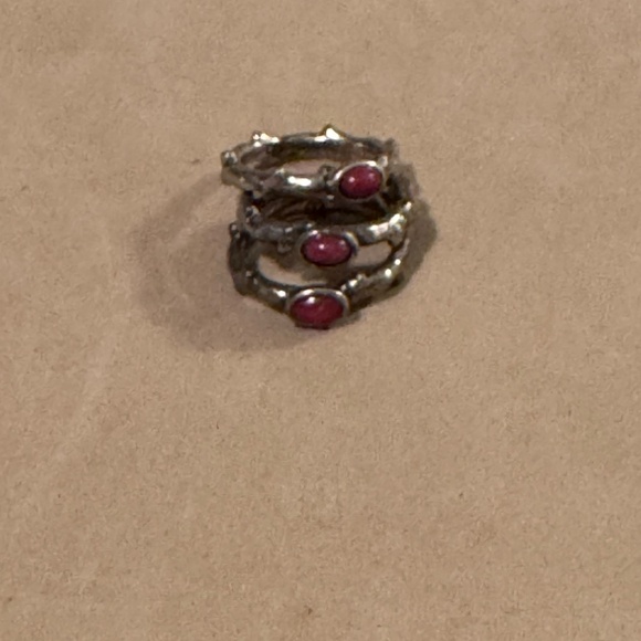 Dark gold plated stackable ring. - Picture 2 of 3